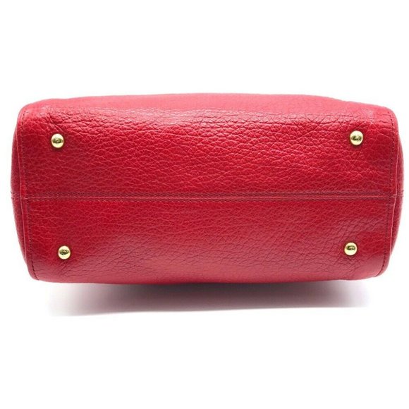 FENDI chameleon Shoulder Bag Hand Bag 2way bag Red - Picture 4 of 12